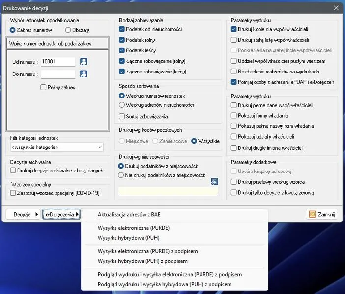 Ustawienia drukarki do druku