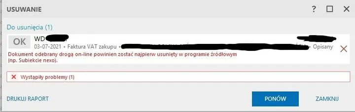Usuwanie dokumentów z kolejki drukowania